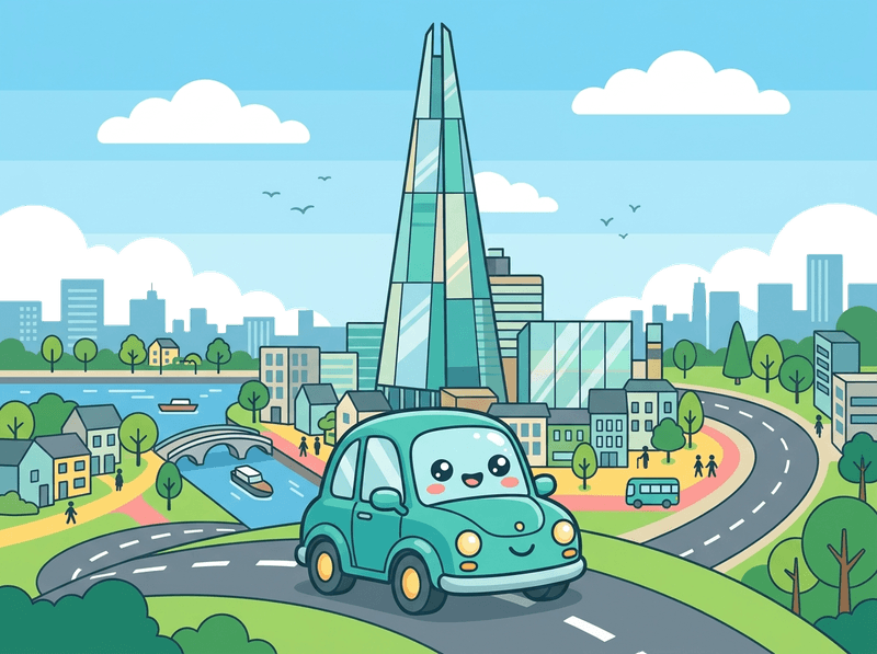 Illustration of a London landmark near Southwark